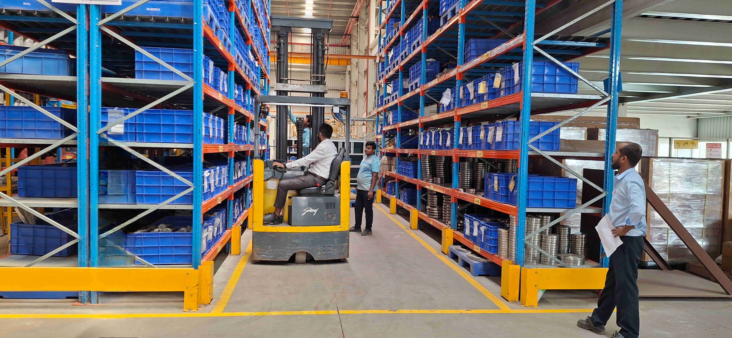 Forklift in Warehouse
